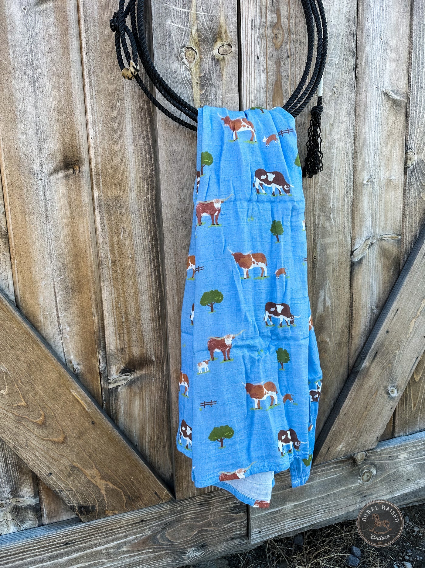 Cattle Drive Swaddle Blanket
