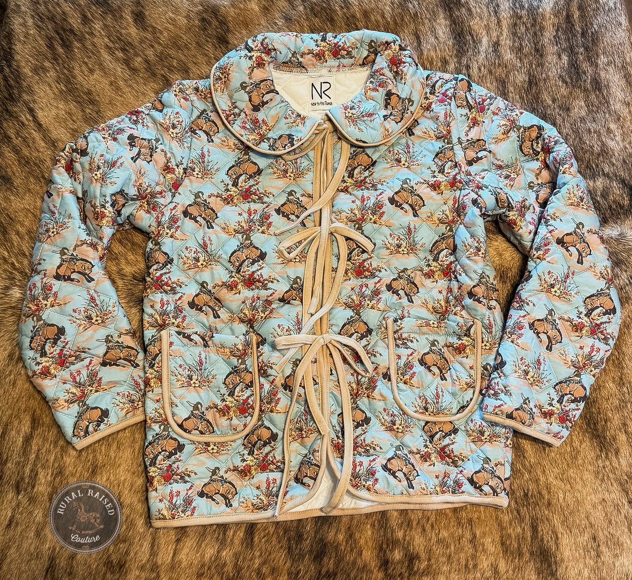 Broncy Skies Quilted Tie Jacket