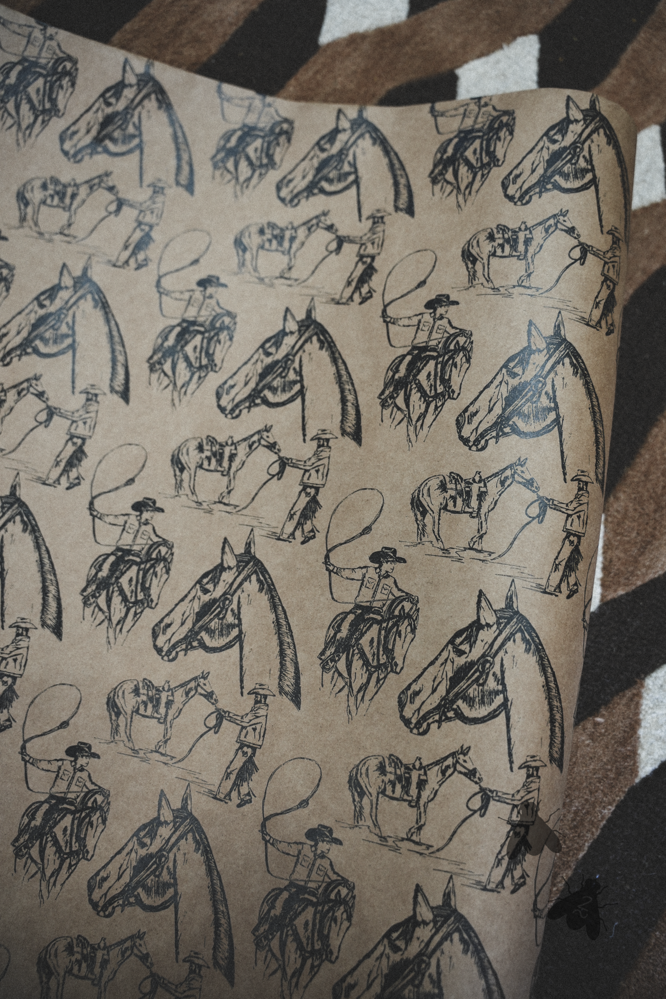 Western Doodle Wrapping Paper