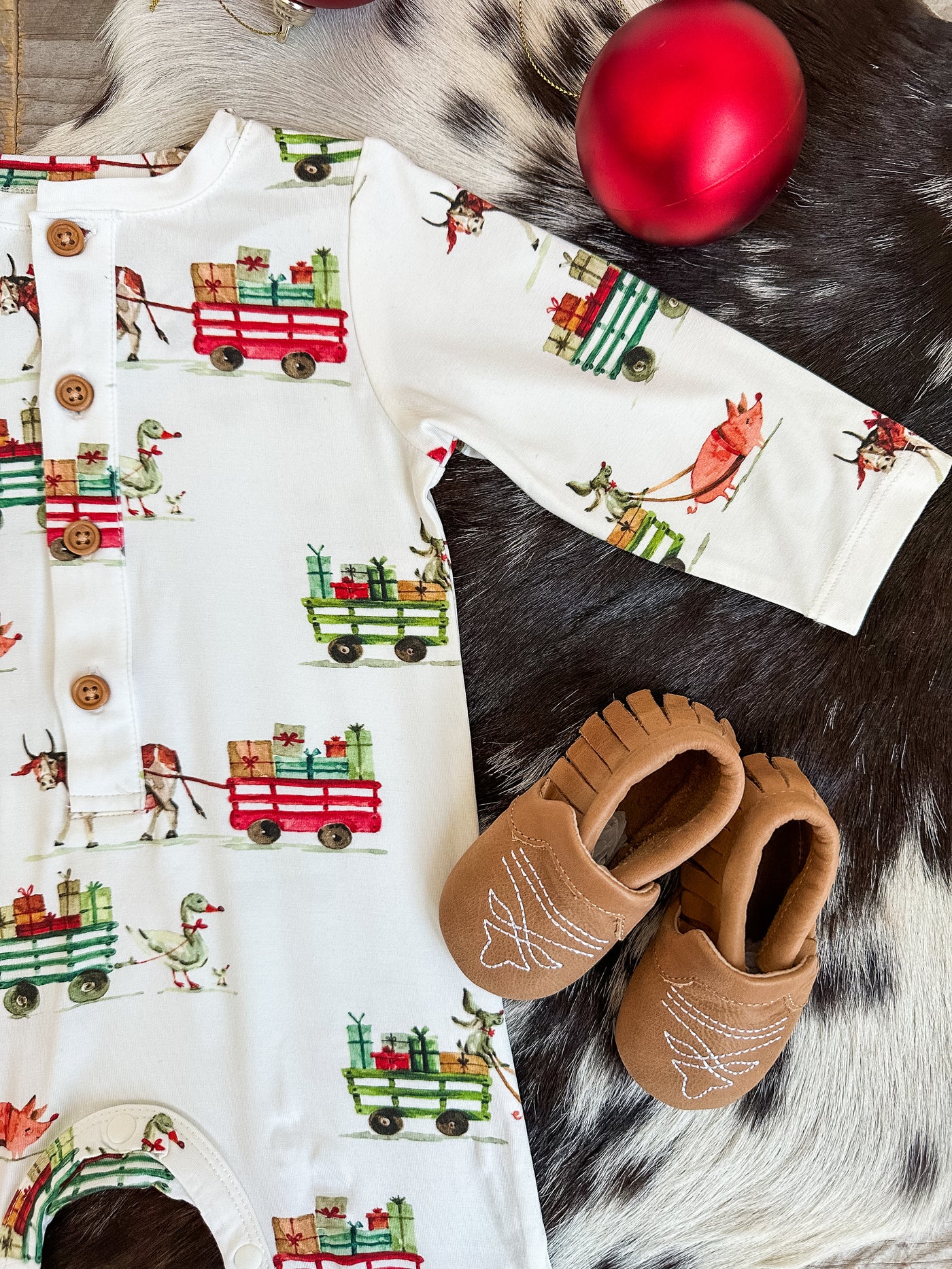 Country Christmas Romper