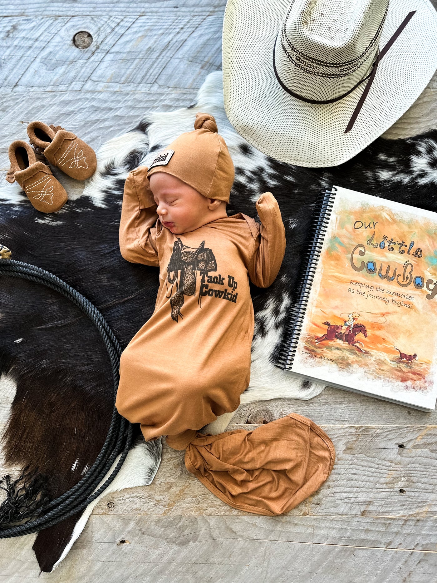 Cowkid Bamboo Gown & Beanie