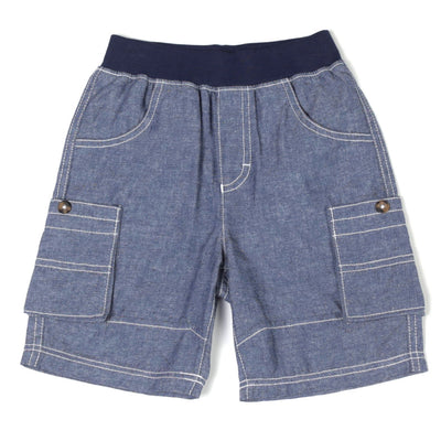 Navy Chambry Cargo Short - Rural Raised Couture