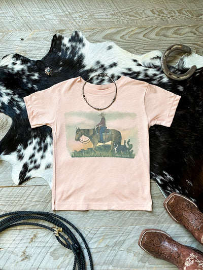Cowgirl Watch Tee - Dusty Rose