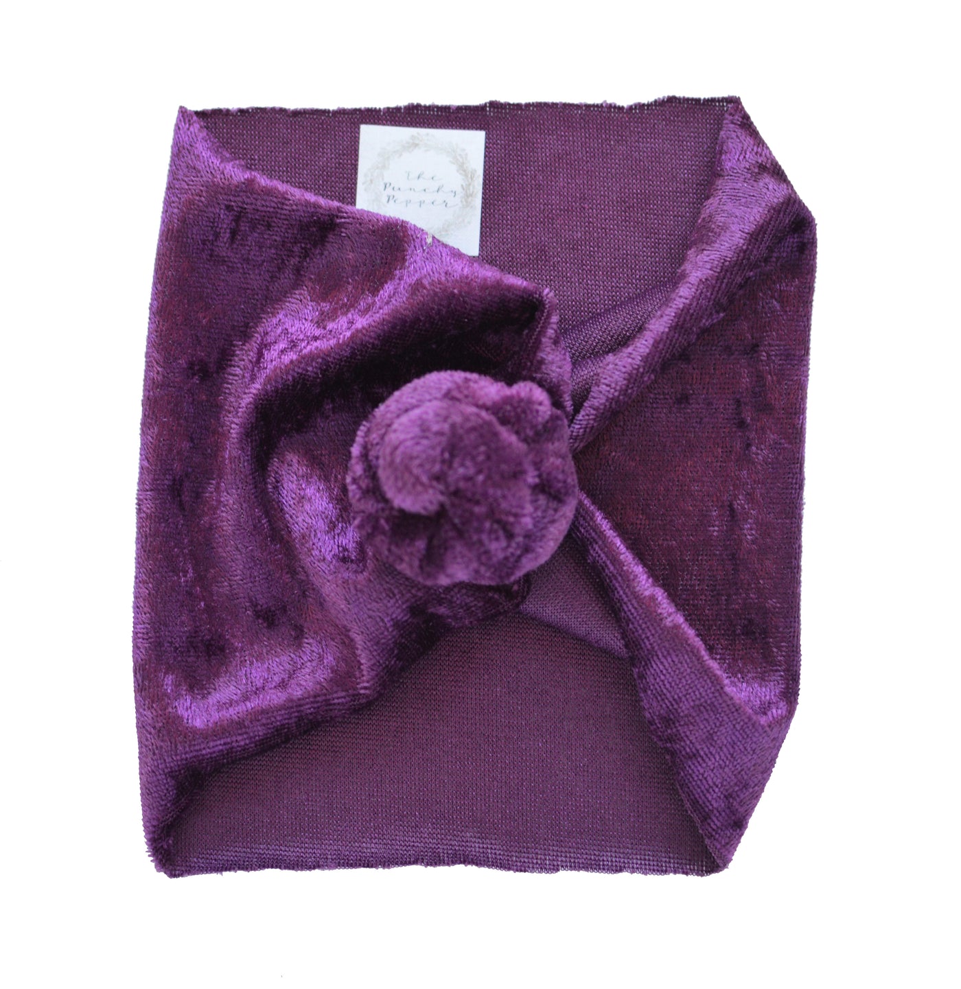 Purple Velvet Top Knot - Rural Raised Couture